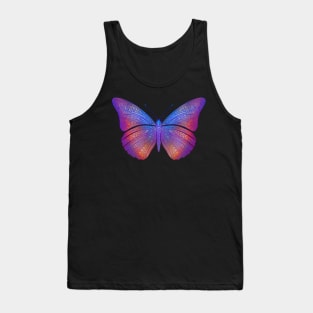 Butterfly design created using line art - colorful background version Tank Top